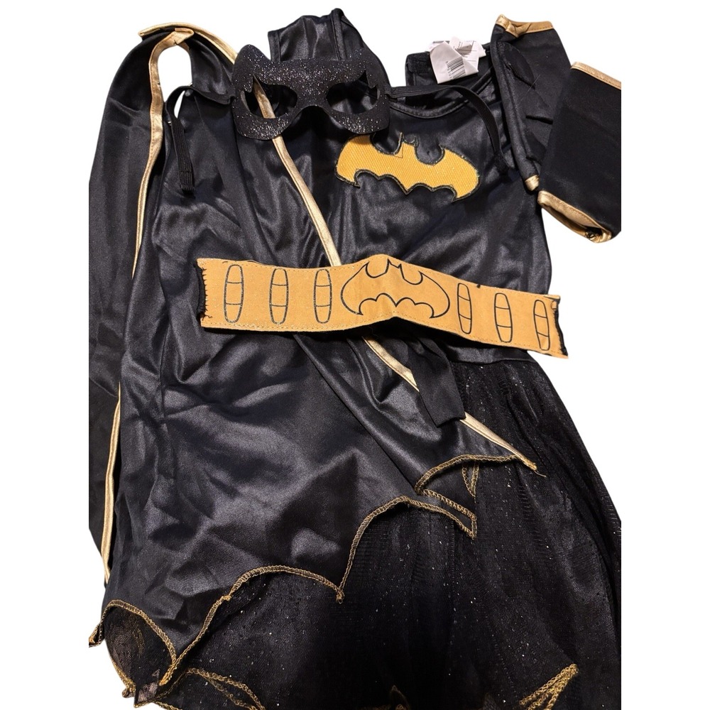 Girls BATGIRL dress and cape Halloween Costume sz S SM DC Comics